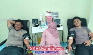 Polsek Jampang Kulon Donor Darah untuk Pasien Kritis