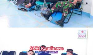 Sertu Ludi Suherman dari Koramil 2213 Jampangkulon Ikut Donor Darah di Mega Blood Donation Day RSUD Jampangkulon