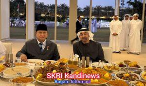 Momen Prabowo Buka Puasa Bersama Presiden MBZ , Disuguhi Sajian Khas Timur Tengah