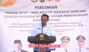 Resmikan Huntap Adaptif di Sukarame, Bupati Sukabumi Asep Japar Dampingi Penasihat Presiden