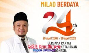 Erpa Aris Purnama Sampaikan Ucapan Milad ke-24 PKS Terus bersama Rakyat dalam Menguatkan Ketahanan Indonesia