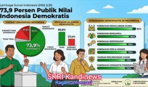 Survei LSI: Demokrasi RI Dapat Dukungan 73,9 Persen Warga