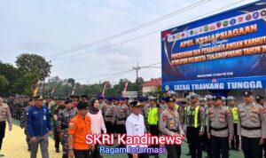 Sinergitas TNI-Polri Hadapi Karhutla, Lanal Bintan Hadiri Apel di Lapangan Bhayangkara